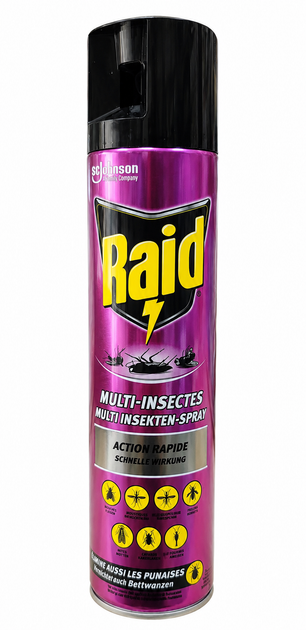 Інсектицидний спрей Raid Multi Insect Spray проти повзаючих та літаючих комах, 400 мл - изображение 2