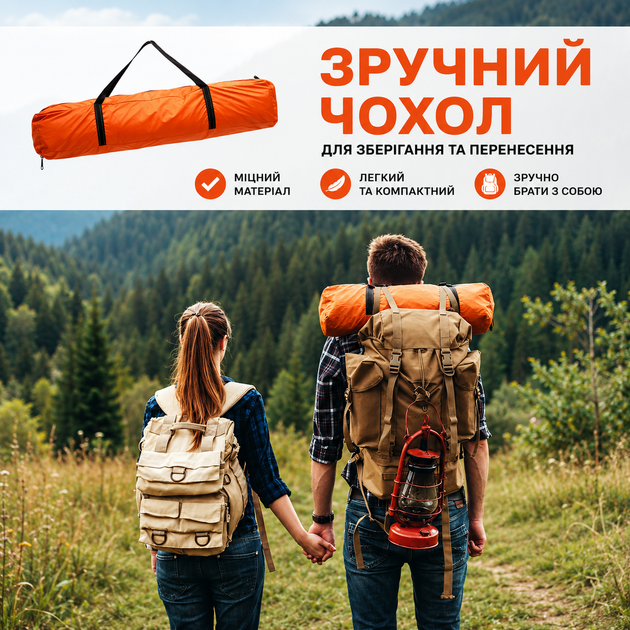 Палатка туристическая автоматическая 2-местная быстросборная водонепроницаемая с антимоскитной сеткой для кемпинга и рыбалки - Фото 5 Палатка туристическая автоматическая 2-местная быстросборная водонепроницаемая с антимоскитной сеткой для кемпинга и рыбалки - изображение 5
