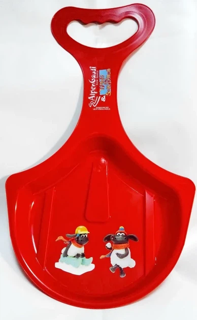 Санки ледянка Alpen Rutscher 52x33x4 см пластик красные для детей от 4 лет - Фото 3 Санки ледянка Alpen Rutscher 52x33x4 см пластик красные для детей от 4 лет - изображение 3