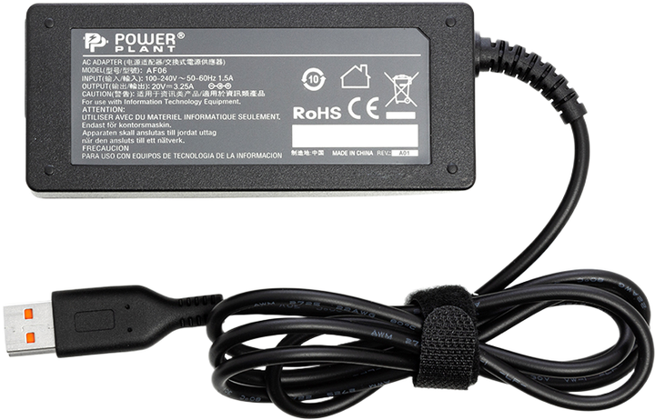 Блок живлення PowerPlant для ноутбука IBM/Lenovo YOGA3 (20V 65W 3.25A) (IB65HYOGA) - Фото 1 Блок живлення PowerPlant для ноутбука IBM/Lenovo YOGA3 (20V 65W 3.25A) (IB65HYOGA) - зображення 1