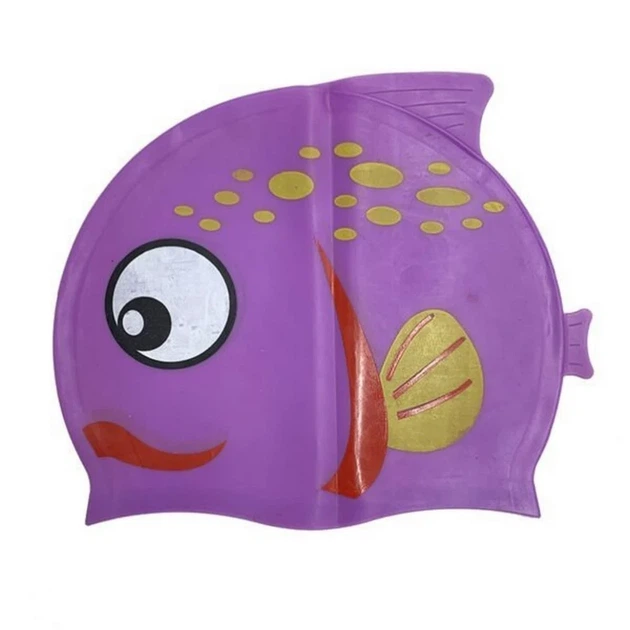 Шапочка для плавания детская Fish NE-SW-390-V 100% натуральный силикон One size фиолетовая - изображение 2