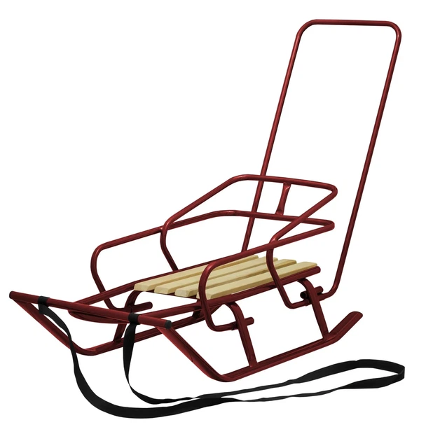 Ручка для санок Snower бордовая стальная 90х35х11 см - Фото 2 Ручка для санок Snower бордовая стальная 90х35х11 см - изображение 2
