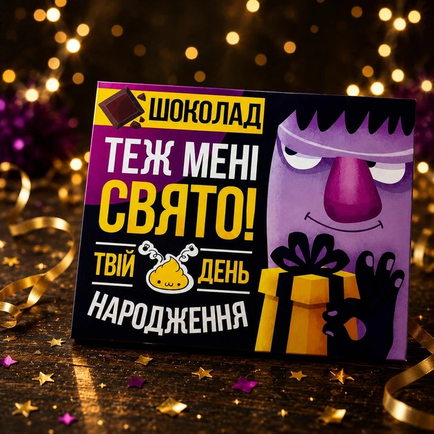 Подарочный набор Также мне праздник Твой день рождения 12 молочных шоколадок прикольный шоколад с шутливыми надписями оригинальный сладкий подарок на день рождения для друга подруги брата сестры - Фото 2 Подарочный набор Также мне праздник Твой день рождения 12 молочных шоколадок прикольный шоколад с шутливыми надписями оригинальный сладкий подарок на день рождения для друга подруги брата сестры - изображение 2