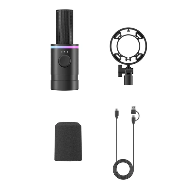 Микрофон динамический геймерский BOYA CastMic S60 проводной USB XLR Black - изображение 4