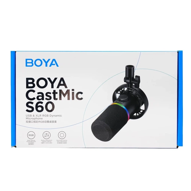 Микрофон динамический геймерский BOYA CastMic S60 проводной USB XLR Black - изображение 12