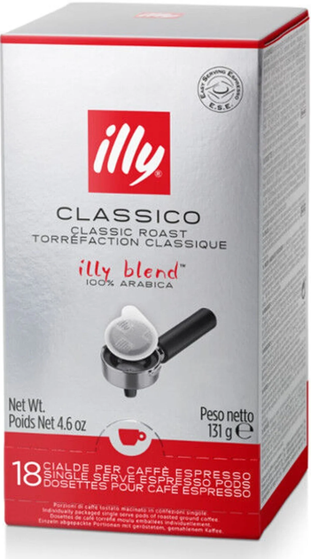 Кофе в чалдах illy Blend Classico E.S.E. 44 мм 18 шт. - Фото 1 Кофе в чалдах illy Blend Classico E.S.E. 44 мм 18 шт. - изображение 1