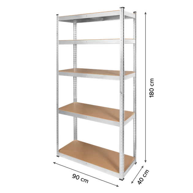 Стелаж металевий Rebel RB-1251R 180×90×40 см, 5 полиць - изображение 11