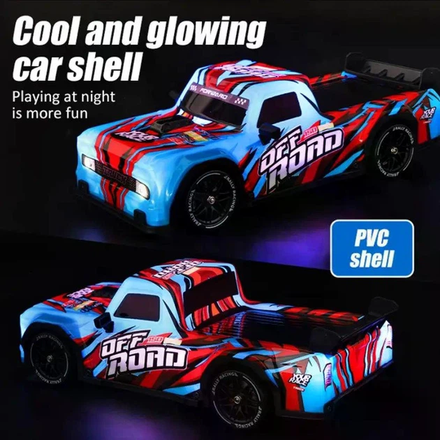Машинка для дрифта радиоуправлении 1:16 R/C Drift Car Off-Road подсветка, дополнительные колеса Красный (i7-171920) - Фото 4 Машинка для дрифта радиоуправлении 1:16 R/C Drift Car Off-Road подсветка, дополнительные колеса Красный (i7-171920) - изображение 4
