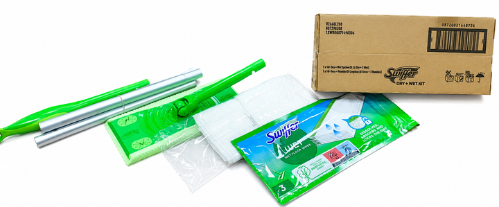 Swiffer швабра — стартовий набір зі шваброю + сухими й вологими серветками (ЕКОНОМ ПАКУВАННЯ) - изображение 3