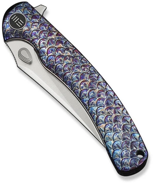 Нож складной туристический Weknife Dracarys 9.1 см Böhler M390 / 6AL4V Пламенный (WE25061B-3) - изображение 6