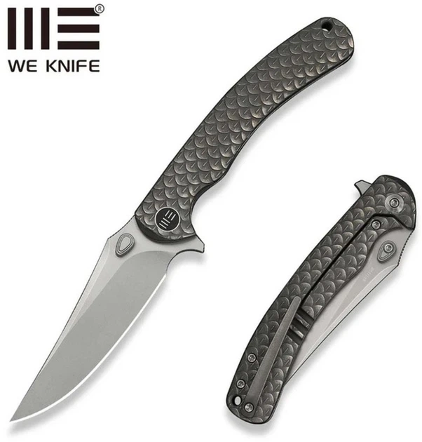 Нож складной туристический Weknife Dracarys 9.1 см Böhler M390 / 6AL4V Серый (WE25061B-1) - Фото 9 Нож складной туристический Weknife Dracarys 9.1 см Böhler M390 / 6AL4V Серый (WE25061B-1) - изображение 9