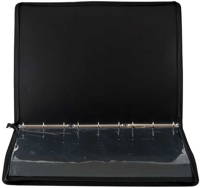 Портфель пластик з 9 кільцями A1 PROFESSIONAL чорн BM.3192-01 BUROMAX - изображение 2