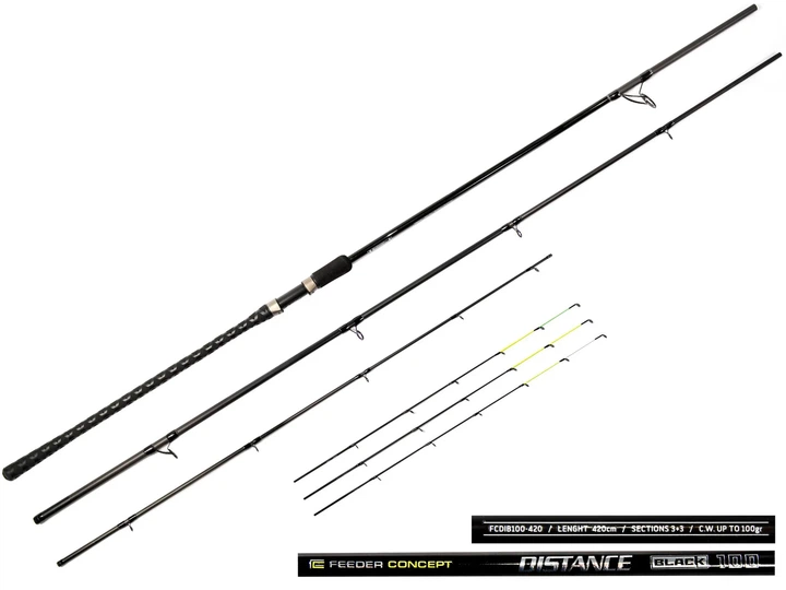 Фидерное удилище Feeder Concept Distance BLACK 100 4.20 м углеволокно HMC 315 г - Фото 1 Фидерное удилище Feeder Concept Distance BLACK 100 4.20 м углеволокно HMC 315 г - изображение 1