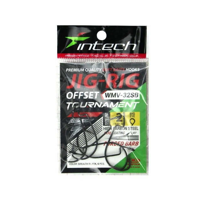 Гачок офсетный Intech Tournament JIG-RIG WMV-32SB #02 6шт PTFE для хищной рыбы - Фото 1 Гачок офсетный Intech Tournament JIG-RIG WMV-32SB #02 6шт PTFE для хищной рыбы - изображение 1