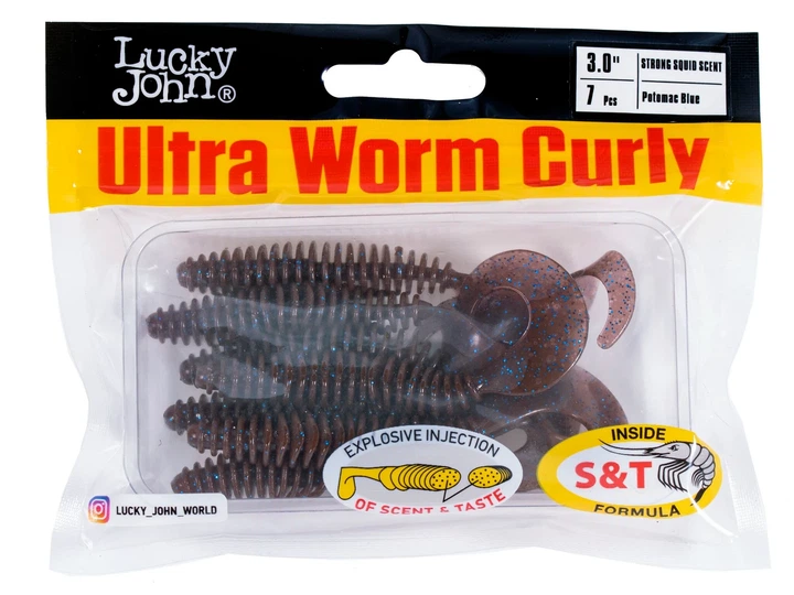 Твістери їстівні ULTRAWORM CURLY 3,0in S19 силікон 7 шт (набір 7 шт) - Фото 3 Твістери їстівні ULTRAWORM CURLY 3,0in S19 силікон 7 шт (набір 7 шт) - зображення 3