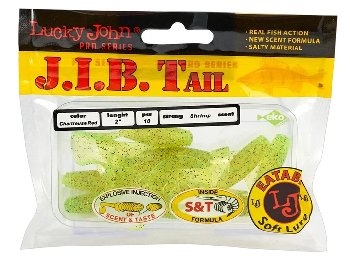 Твистеры съедобные J.I.B Tail 2,0in S15 эластичные 5 см 10 шт (набор 10 шт) - Фото 3 Твистеры съедобные J.I.B Tail 2,0in S15 эластичные 5 см 10 шт (набор 10 шт) - изображение 3