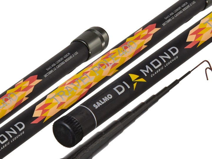 Удилище поплавкове телескопічне Salmo Diamond TRAVEL POLE 4.00 вуглеволокно 4.00 м - Фото 2 Удилище поплавкове телескопічне Salmo Diamond TRAVEL POLE 4.00 вуглеволокно 4.00 м - зображення 2
