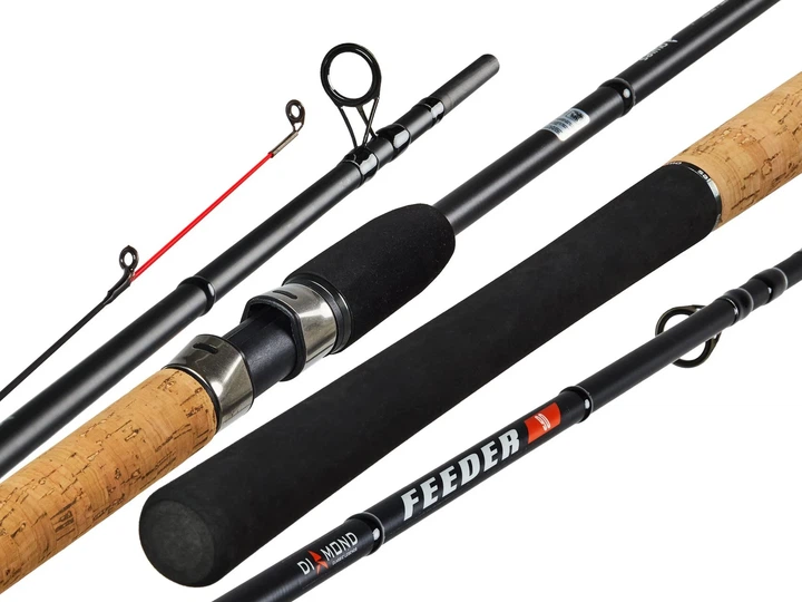 Фідерне вудилище Salmo Diamond FEEDER 090 3.30 м вуглеволокно середньошвидкий - Фото 6 Фідерне вудилище Salmo Diamond FEEDER 090 3.30 м вуглеволокно середньошвидкий - зображення 6