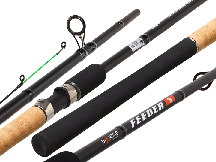 Фідерне вудлище Salmo Diamond FEEDER 120 3.60 м углеволокно середньошвидкий з чохлом - Фото 2 Фідерне вудлище Salmo Diamond FEEDER 120 3.60 м углеволокно середньошвидкий з чохлом - зображення 2
