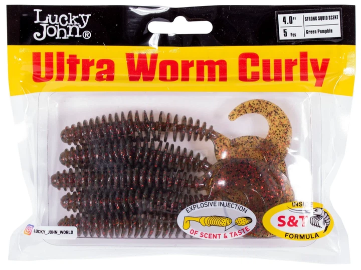 Твістер ULTRAWORM CURLY 4,0in (10,16 см) силіконовий PA03 5 шт (набір 5 шт) - Фото 3 Твістер ULTRAWORM CURLY 4,0in (10,16 см) силіконовий PA03 5 шт (набір 5 шт) - зображення 3