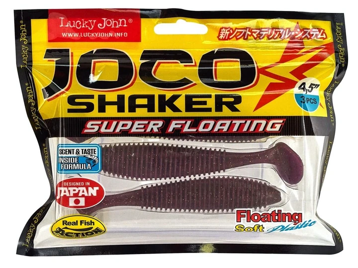 Віброхвіст JOCO SHAKER 4.5in F13 їстівний пластик 11.43 см 3 шт (набір 3 шт) - Фото 2 Віброхвіст JOCO SHAKER 4.5in F13 їстівний пластик 11.43 см 3 шт (набір 3 шт) - зображення 2
