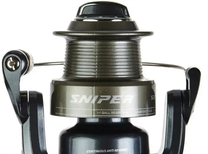 Котушка безінерційна Salmo Sniper FEEDER 5000FD/2250FD чорна - Фото 7 Котушка безінерційна Salmo Sniper FEEDER 5000FD/2250FD чорна - зображення 7