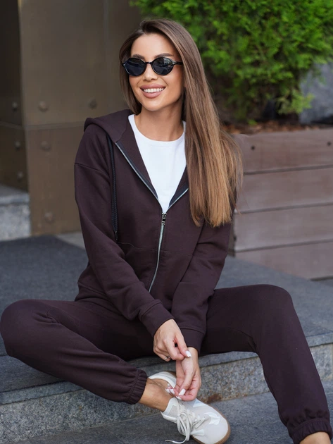 Женский костюм на молнии Teamv NIKEL ZIP 23 Коричневый L - Фото 6 Женский костюм на молнии Teamv NIKEL ZIP 23 Коричневый L - зображення 6