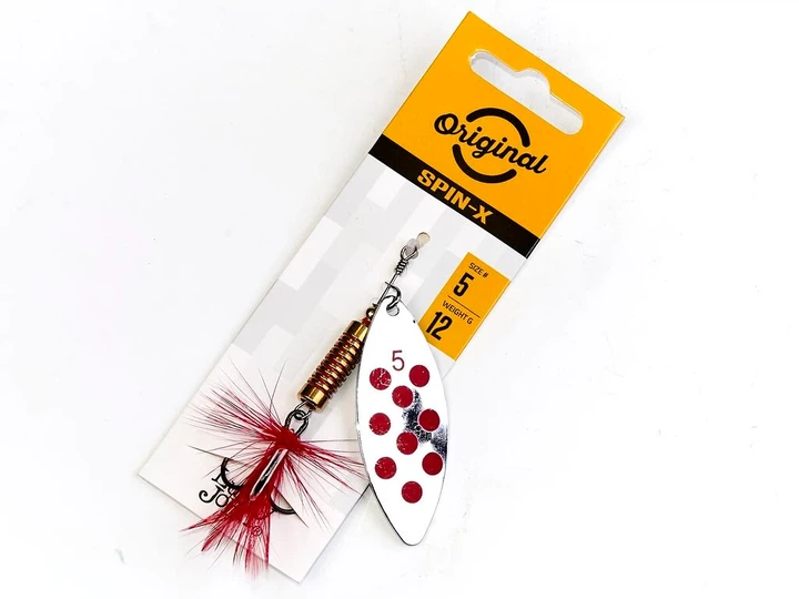Обертающая блесна Lucky John SPIN X LONG 12 г металл SR - изображение 2