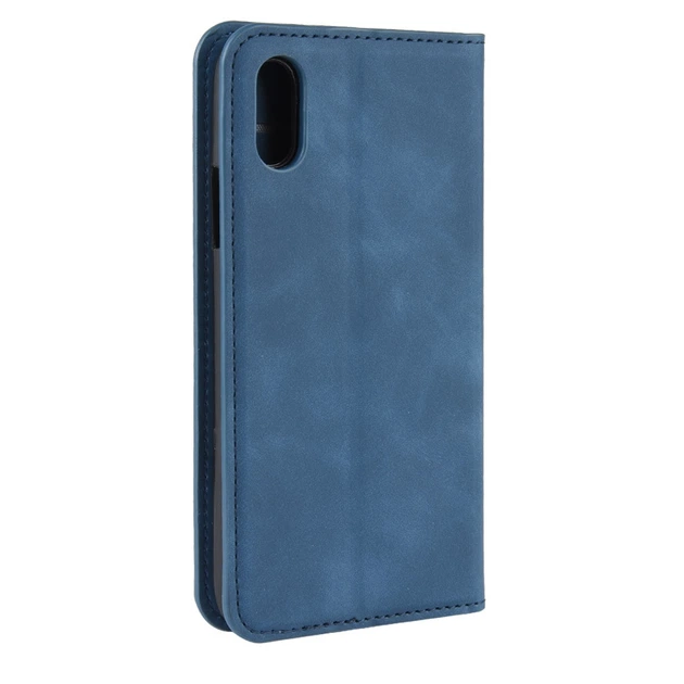 Чехол Taba Retro-Skin для iPhone XR книжка кожа PU с визитницей синий - изображение 3
