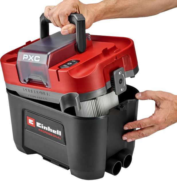 Odkurzacz akumulatorowy bezszczotkowy Einhell Professional X-Change TP-VC 18/10 Li BL L-Solo (2347155) - Zdjęcie 5 Odkurzacz akumulatorowy bezszczotkowy Einhell Professional X-Change TP-VC 18/10 Li BL L-Solo (2347155) - obraz 5