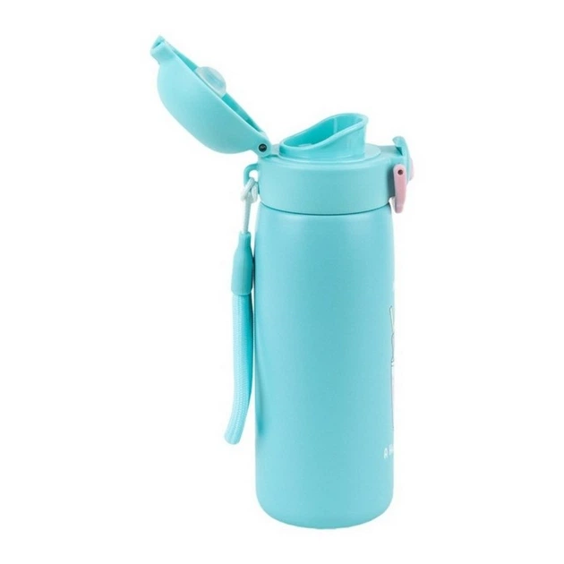 Термос Kite Hug in mug, с кнопкой, 430 мл, бирюзовый (K25-1221-1) - изображение 6