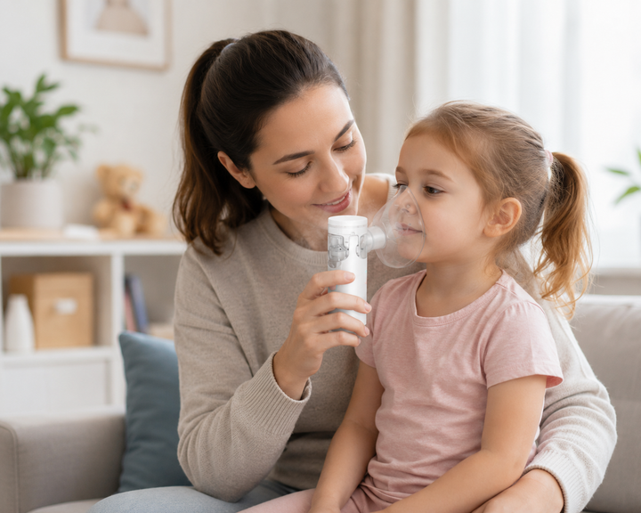 Портативний інгалятор-небулайзер Mesh Nebulizer SY308 ультразвуковий з USB заряджанням акумулятором дитячою і дорослою масками та загубником - изображение 6