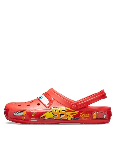 Мужские кроксы Crocs Crocband Lightning McQueen красные размер 43 длина стопы 27 см летние сабо с поворотным ремешком - изображение 8