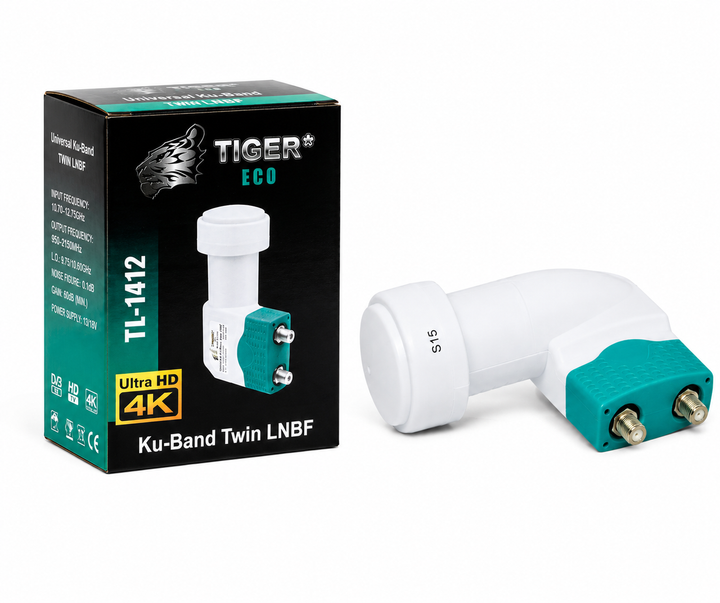 Конвертор супутниковий Tiger ECO TL-1412 Twin LNB, 2 виходи - изображение 2