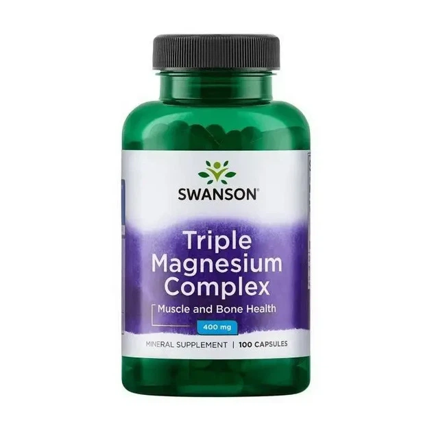Магний Swanson Triple Magnesium Complex 400 mg 100 капсул - Фото 1 Магний Swanson Triple Magnesium Complex 400 mg 100 капсул - зображення 1