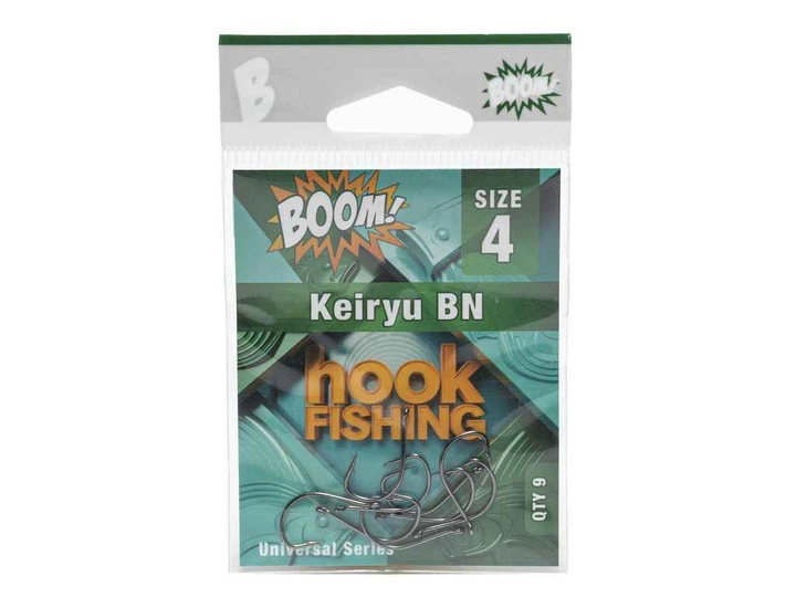 Гачок для мирної риби BOOM Keiryu BN №4 (9 шт/уп) (BN) - Фото 1 Гачок для мирної риби BOOM Keiryu BN №4 (9 шт/уп) (BN) - зображення 1