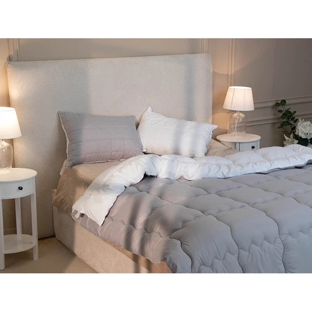 Ковдра Руно зимова полуторна 140х205 см антиалергенне волокно Grey White (321.52_Grey White) - зображення 4
