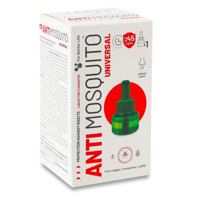 Рідина від комарів Anti mosquito 30 мл 45 ночей - Фото 1 Рідина від комарів Anti mosquito 30 мл 45 ночей - изображение 1