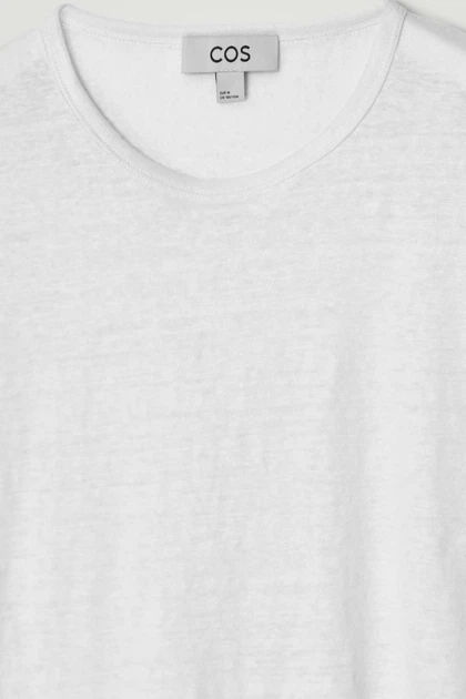 Футболка чоловіча лляна COS linen t-shirt 1281637002 L Білий - Фото 6 Футболка чоловіча лляна COS linen t-shirt 1281637002 L Білий - изображение 6