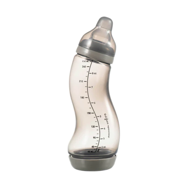 Антиколікова пляшечка Difrax S-bottle Wide із силіконовою соскою 310 мл сірий (707 Clay) - Фото 1 Антиколікова пляшечка Difrax S-bottle Wide із силіконовою соскою 310 мл сірий (707 Clay) - зображення 1