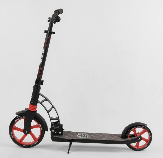Самокат двоколісний "Best Scooter" d переднього колеса - 230мм, d заднього колеса - 180мм, в коробці - изображение 4