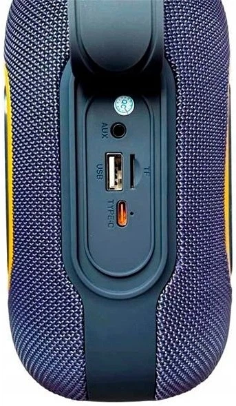 Портативна Bluetooth колонка Hopestar P65 20 Вт бездротова акустика Bluetooth 5.3 TWS USB SD AUX IPX6 акумулятор 3000 мАг LED підсвітка гучний зв'язок медіаплеєр стереоколонка для дому відпочинку подорожей синя - зображення 3