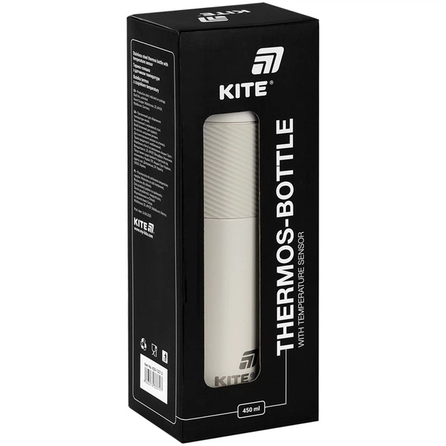 Термос Kite з термодатчиком 450 мл, бежевий (K25-1227-1) - зображення 5
