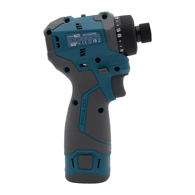 Акумуляторний шуруповерт PROFI-TEC PPCD5516Q (2×PPT1620 (2.0 Аг), зарядний пристрій) - изображение 6