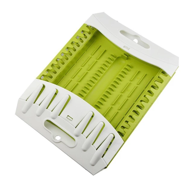 Складная сушилка для посуды Think Flat MAG-892, настольная Collapsible Dish Rack, пластиковый органайзер - изображение 5