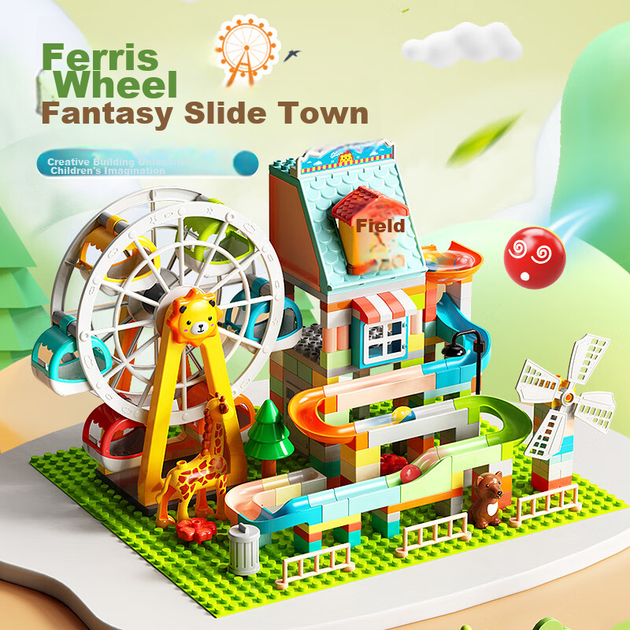 Конструктор FEELO Городок с горками Slide Town - Фото 6 Конструктор FEELO Городок с горками Slide Town - изображение 6