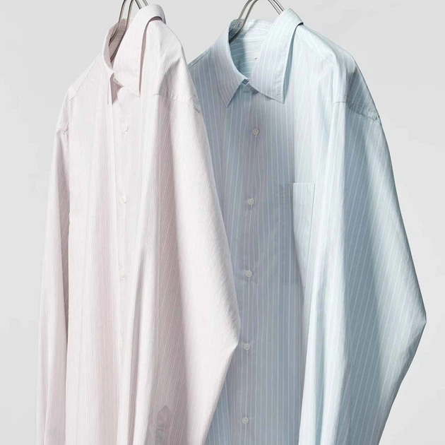 Рубашка хлопковая мужская Uniqlo 234596809 M Сиреневая (1160316058) - Фото 5 Рубашка хлопковая мужская Uniqlo 234596809 M Сиреневая (1160316058) - изображение 5