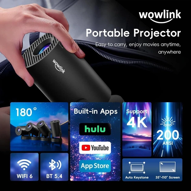 Проектор Wowlink W210 HD Wi-Fi Bluetooth Android (102207193) b2 - изображение 2