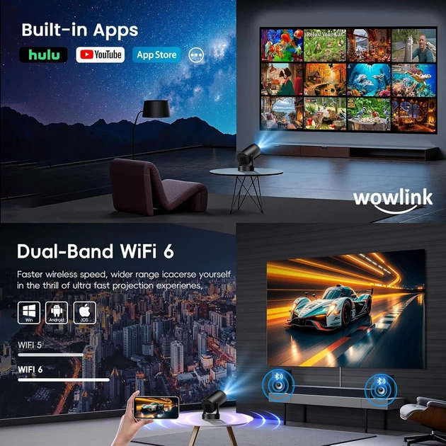 Проектор Wowlink W210 HD Wi-Fi Bluetooth Android (102207193) b2 - изображение 3