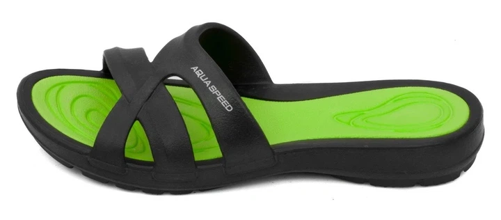 Шлепанцы AQUA SPEED PANAMA 6599 черный, зеленый женские 41 - Фото 3 Шлепанцы AQUA SPEED PANAMA 6599 черный, зеленый женские 41 - изображение 3